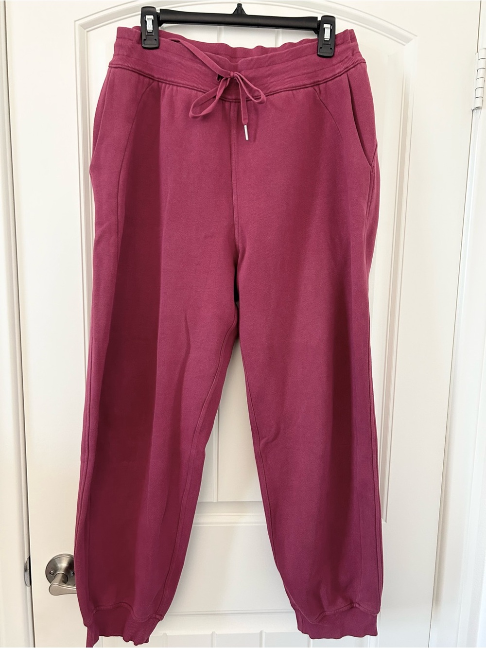 Lululemon Scuba High Rise Joggers Relaxed Fit Womens 10 Pomegranate Terry